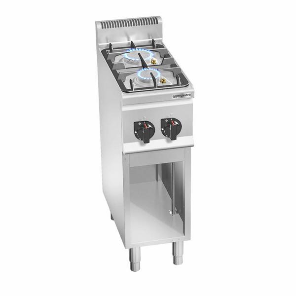 Fogão a gás - 2x queimadores (9,5 kW) com chama piloto