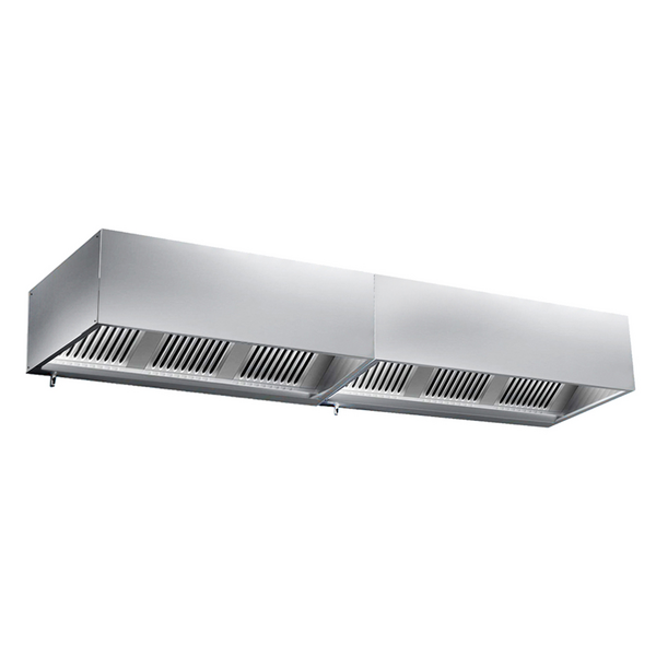 Afzuigkap doos model 2,6 m - met filter en verlichting