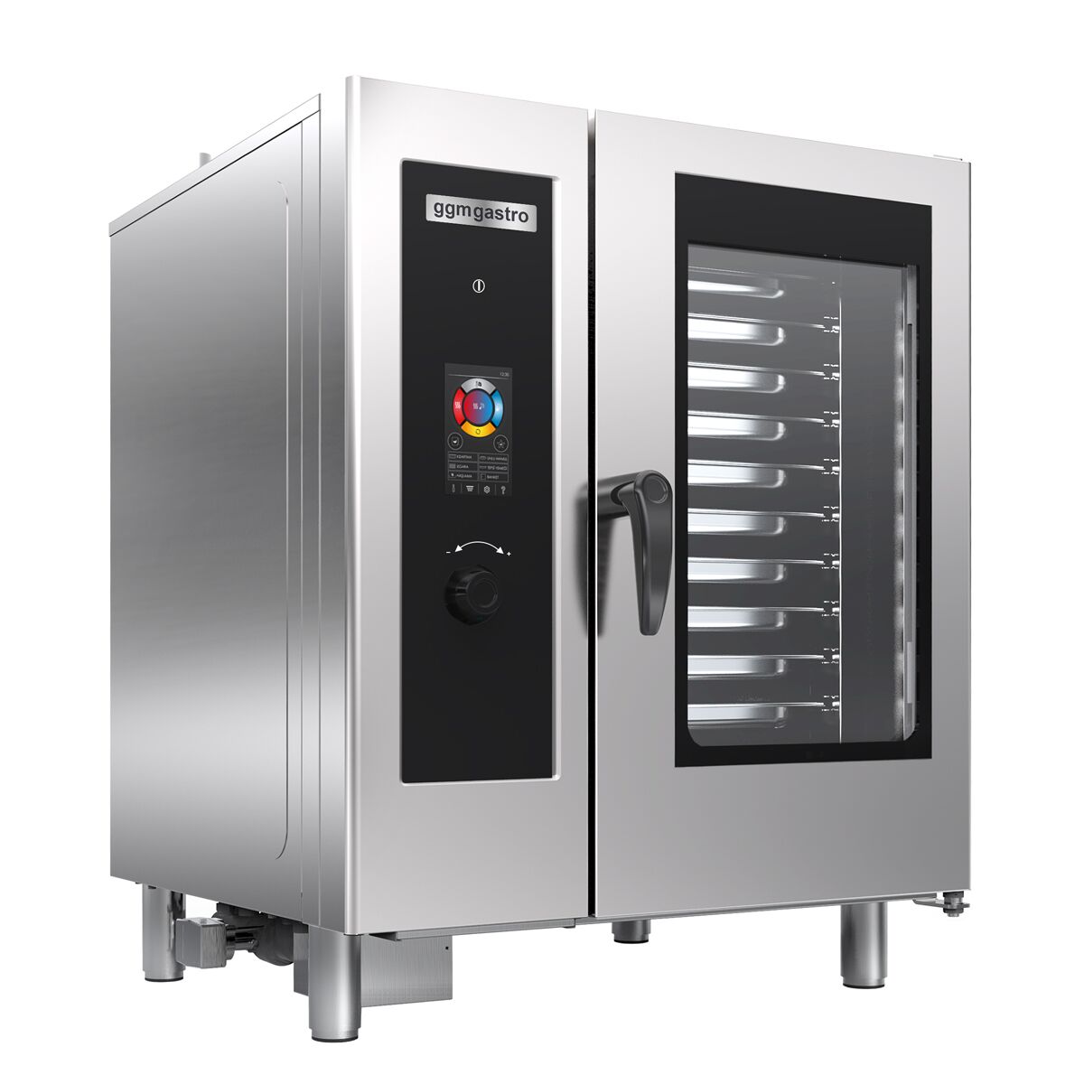Gas combi steamer - Touch - 10x GN 1/1 - incl. Washing system, Temperature sensor, Boiler & Inner frame