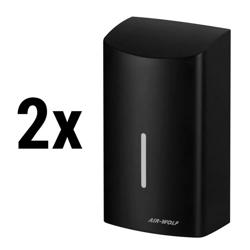 (2 pieces) AIR-WOLF | Automatic Hand Dryer – Matte Black - 342–414 km/h - 325–500 W - 90–300 W Heater - 74 dB - IR Sensor