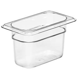 (6 db) CAMBRO | Camwear® polikarbonát GN tartály 1/9 - átlátszó - mélység 100 mm