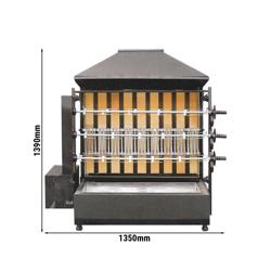 Grill pe carbune cu 3 ţepuşe pentru 15 pui