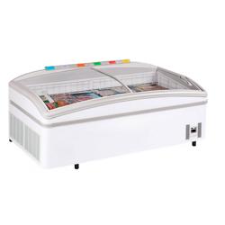 Koel-/vrieseiland - 1990x920mm - 470 liter - 2 glazen schuifdeksels