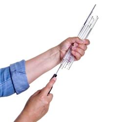 (50 buc) Paie de băut din sticlă reutilizabile - drept - 300 mm - ø 9 mm - transparent