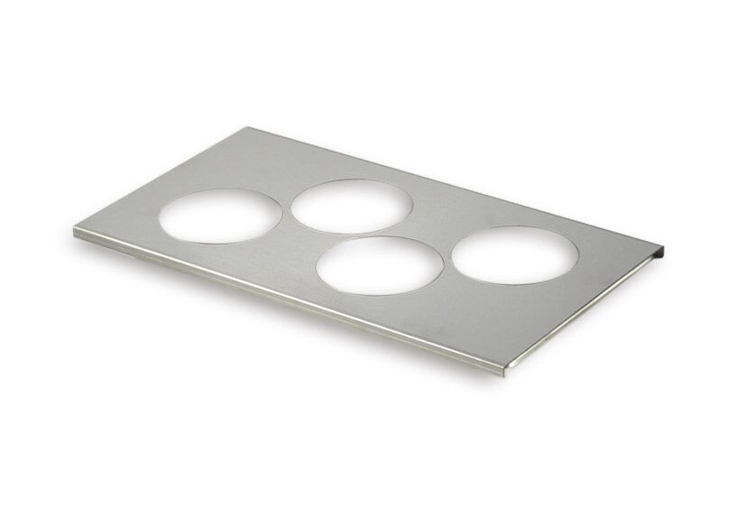 Porte-bouteilles (GN 1/3) - Pour 4 bouteilles - Acier inoxydable - Ø80mm