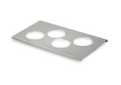 Flessenhouder - Bottle organizer - RVS - GN 1/3 - ideaal voor professioneel gebruik - passend voor FFO-004 - voor 4 flessen (473–709ml)