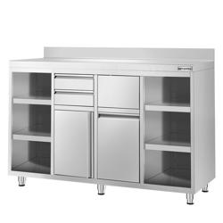 Table armoire en acier inoxydable - 1600x600mm - pour cafetière à filtre