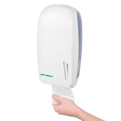 AIR-WOLF | 500 adede kadar tekli yaprak için tuvalet kağıdı dispenseri - ABS plastik - Beyaz