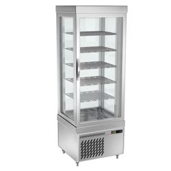 Panorama-koelvitrine - 430 liter - 670mm - 1-deurs - met 5 draaiplateaus - NL