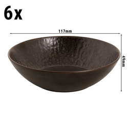 (6 Stück) RUST - Schale - Ø 170mm - Braun