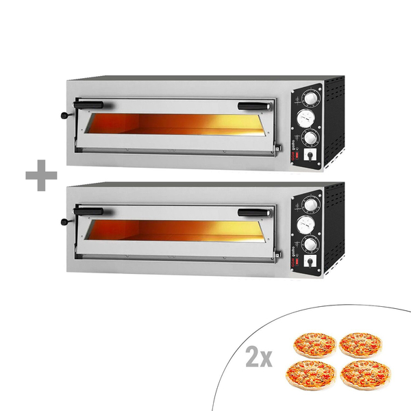 (2 Adet) Elektrikli Pizza Fırını 4+4x 35 cm- Manuel