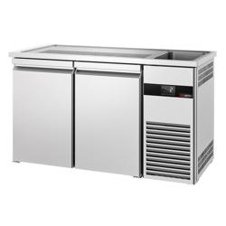 Bira tezgahı PREMIUM - 1550x700mm - 2 Kapı & 1 Becken Sağ & Abtropflächeli