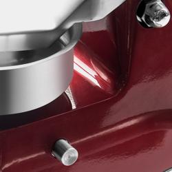 Commercial Manual Burger Press - 150 mm Ø only – Red stainless steel – 5–18 mm; built‑in paper storage (paper PHMH150 not included)