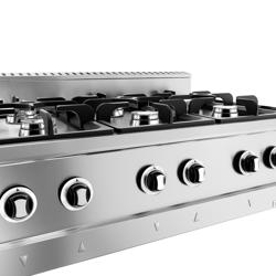 Gasfornuis tafelmodel - 900x600mm - 36,0 kW - 6 pits