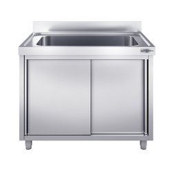 Chiuvetă de spălat oale 1,2 m - 1 cuva - lungime 95 x lăţime 50 x adâncime 35 cm