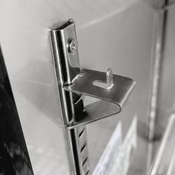 Wire shelf - Plastic-coated - 585x528x20mm - Black - incl. 4 clamps - for GKS630FNN beverage refrigerator