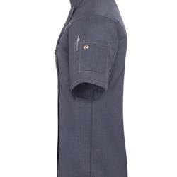KARLOWSKY | Kortärmad kockjacka dam jeansstil - vintage svart - storlek: 44