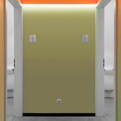 AIR-WOLF | Commercial door sign “Ladies” - Self-adhesive - Stainless steel