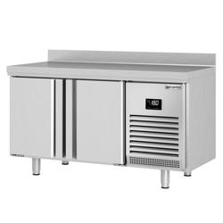 Mesa mostradora congeladora PREMIUM PLUS - 1468x600mm - mesa congelador - 2 puertas - con peto posterior - refrigeración ventilada