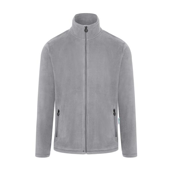 KARLOWSKY | Men's Work Fleece Jacket – Platinum Grey - S - Recycled Polyester - 60°C Washable