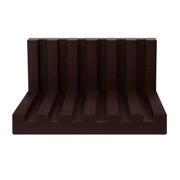 Portataglieri a filo in polietilene - 300x260x160mm - Marrone - per 6 taglieri da 20mm