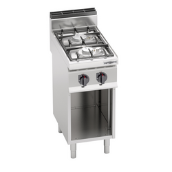 Fogão a gás - 2x queimadores (9,5 kW) com chama piloto