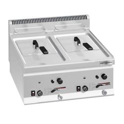 Dubbele gasfriteuse - 8+8 liter - 13,2 kW - mechanische bediening - met aftapkraan