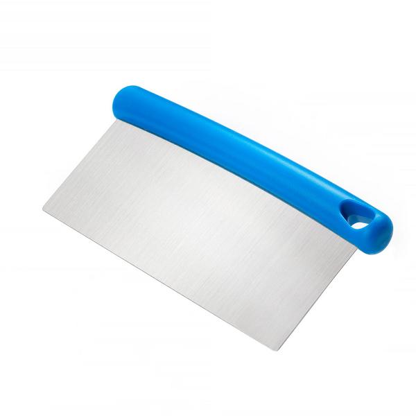 Raschietto per impasti - lama in acciaio inox - 200x115mm - Manico/Lama: Polipropilene/Acciaio inox - flessibile