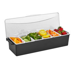 Garnish centre with 6 containers - incl. lid