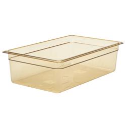 (6 peças) CAMBRO | H-PAN™ Recipientes GN resistentes ao calor 1/1 - Âmbar - Profundidade 150 mm
