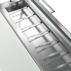 Saladette PREMIUM - 1365mm - 3 deuren - met ingang voor 7x GN 1/3 & Glazen deksel