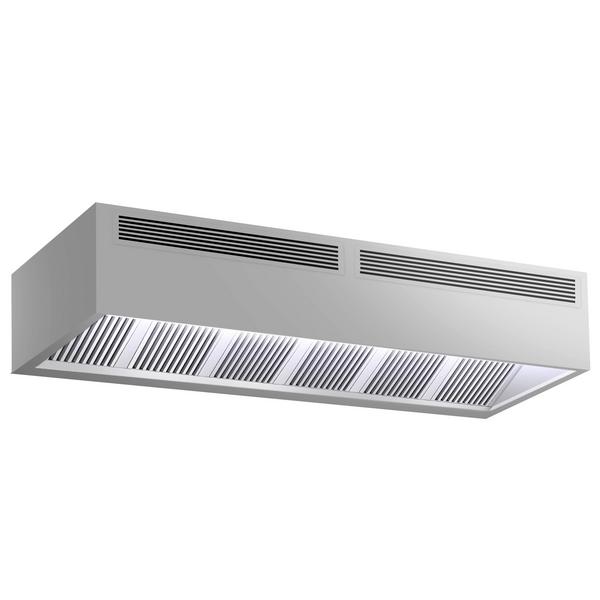 Afzuigkap doosmodel - B3000mm - zonder motor - met filter - met inductietoevoer
