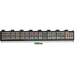 (8 pz) Supermercato-Murale refrigerato - 15000mm - con 4 porte a battente in vetrocamera senza cornice & 4 ripiani - +0°/+4°C - Nero