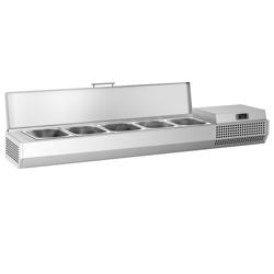 Vitrină frigorifică - 1,5 x 0,41 m - pentru 5 x GN 1/3