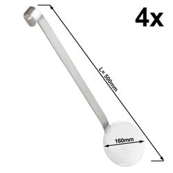 (4 pz) Cucchiaione da riso - Ø 160mm - Lunghezza: 500mm - acciaio inox