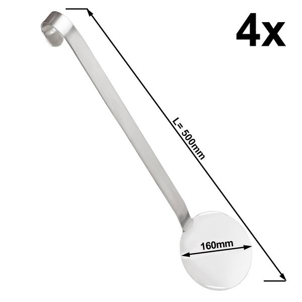 (4 pz) Cucchiaione da riso - Ø 160mm - Lunghezza: 500mm - acciaio inox