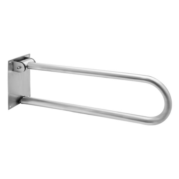 Barre d’appui relevable pour WC - Acier inoxydable - Longueur: 680mm