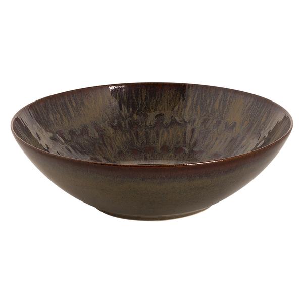(4 pieces) Vittoria Stoneware Serving Bowl Ø24 cm – Brown - Stackable - Dishwasher & Microwave Safe