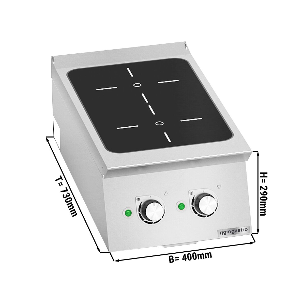 Réchaud à induction à poser - 7kW - 2 foyers
