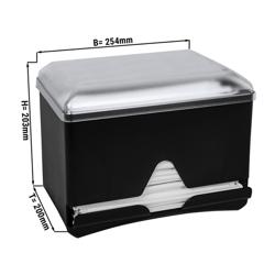Dozator za slamke - polistiren - crna - 254x200x203 mm - dvostrana isporuka slamki - 500 slamki