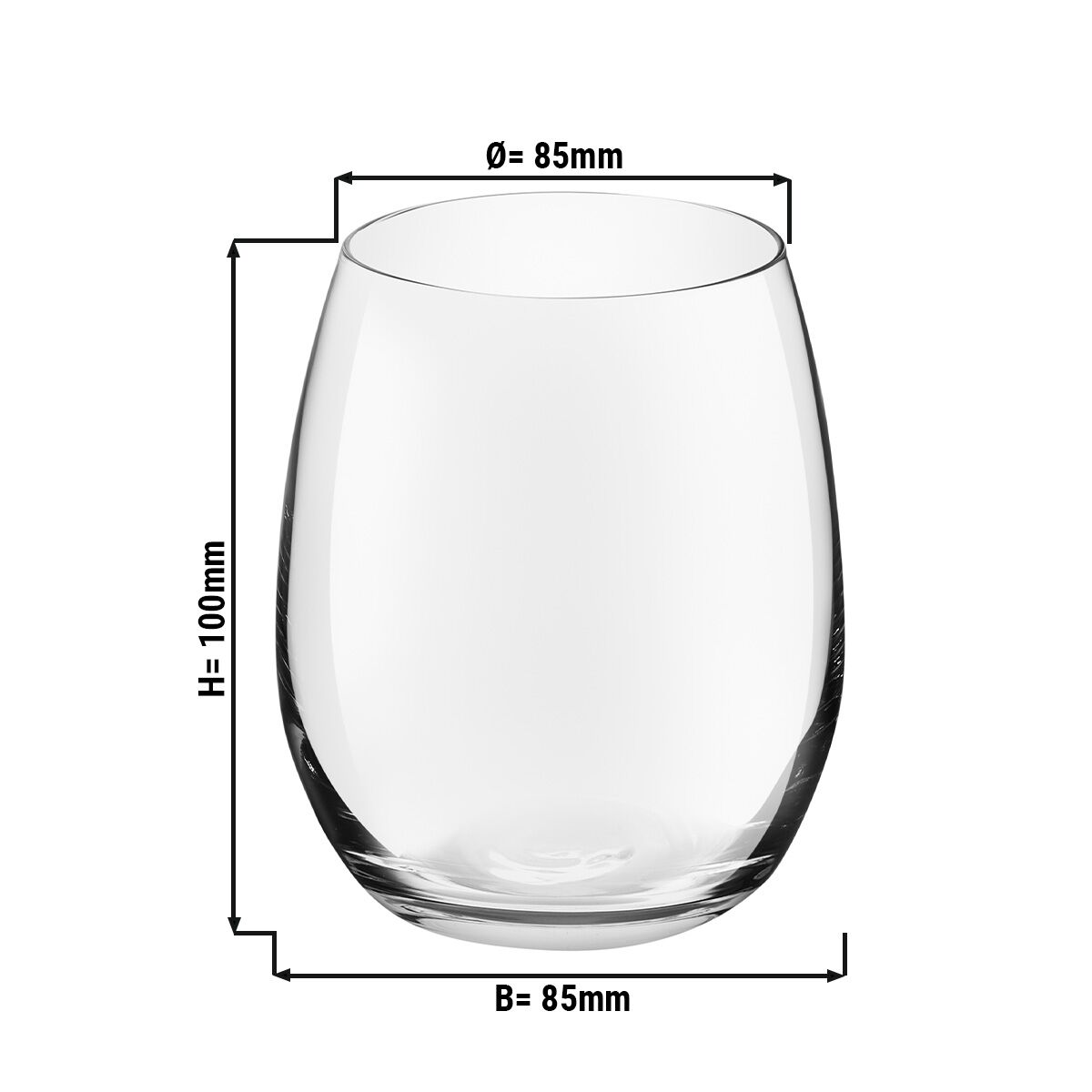 (6 stuks) Universele drinkglas - ESPRIT - 390 ml - Transparant