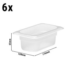 (6 komada) CAMBRO | Polipropilenska GN-Posuda 1/9 - Mliječna - Visina: 65 mm