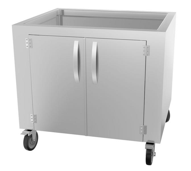 Alt Çerçeve - 890x825x825mm - paslanmaz çelik - ile tekerlekler - uyumlu: CHOE881