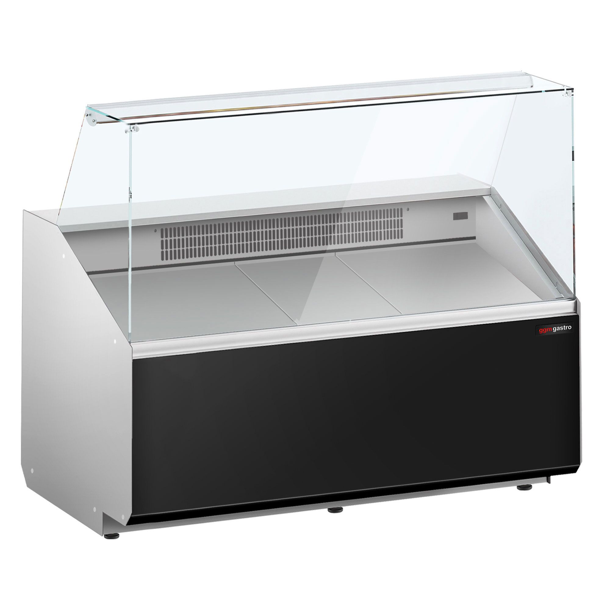 Comptoir vitrine réfrigérée - 1256x979mm - +2/+6°C - 262L - Façade noire