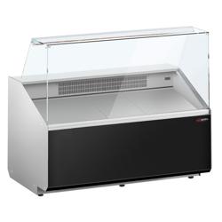 Vitrine réfrigérée de présentation - 1300 mm - Panneau frontal noir        