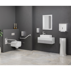 Handgreep voor toilet - inklapbaar - Roestvrij staal - Lengte: 680mm