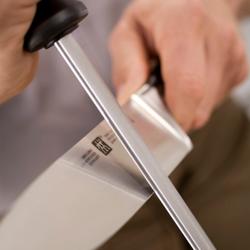 ZWILLING | Knife Sharpening Steel – 260 mm - Diamond‑Coated - Grooved - Ergo Plastic Handle - Oval