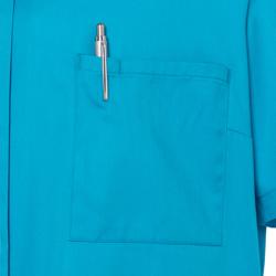 KARLOWSKY | Ladies' Tunic Essential – Pacific Blue - Size 40 - Short Sleeve - V-Neck - 95°C Washable