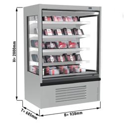 Commercial multideck display fridge - Open front - 938mm - 341L - with 4 shelves - incl. night blind