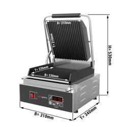 شواية بانيني - 1.8 kW - الألواح: علوية وسفلية محززة - مساحة الشواء: 230x220mm